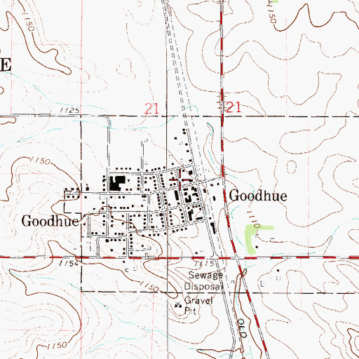 Topographic Map of Goodhue Fire and Rescue, MN