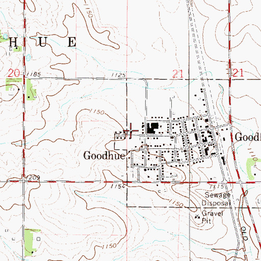 Topographic Map of Saint Peter's Lutheran Church, MN