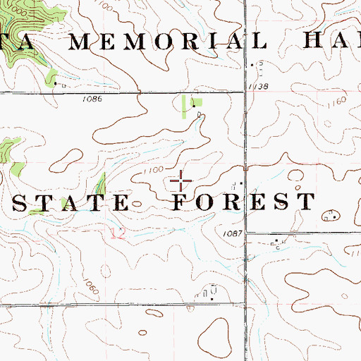Topographic Map of Old German Evangelical Cemetery, MN