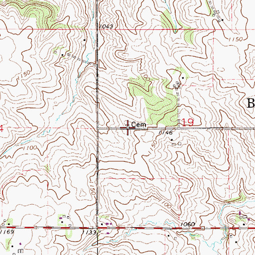 Topographic Map of Episcopal Church, MN
