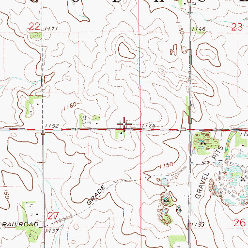 Topographic Map of Goodhue Presbyterian Cemetery, MN