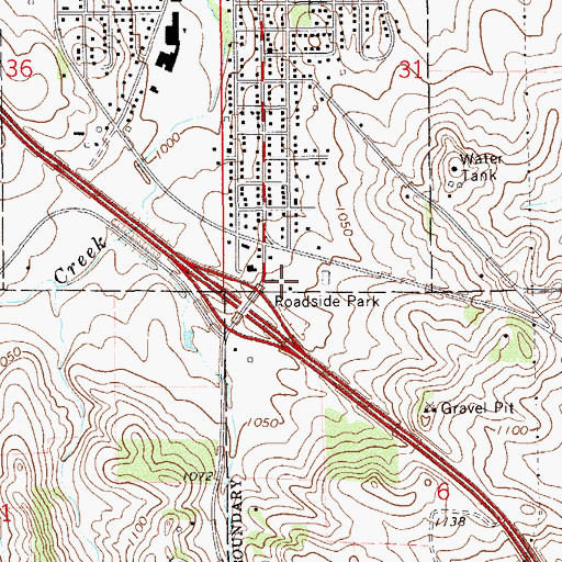 Topographic Map of Zumbrota Wayside Park, MN
