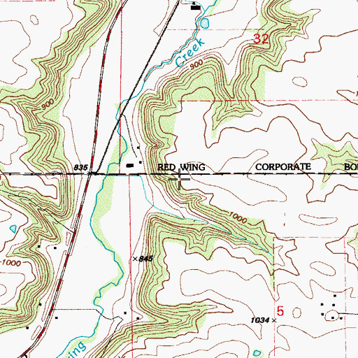 Topographic Map of Messiah Episcopal Cemetery, MN