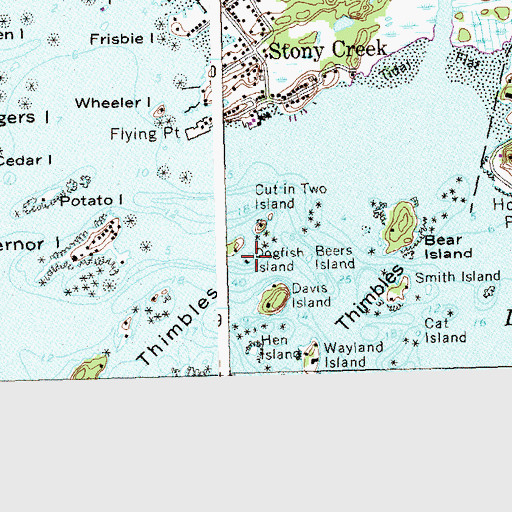 Topographic Map of Dogfish Island, CT