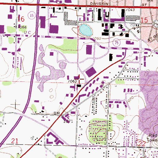 Topographic Map of Central Minnesota Deaf School, MN