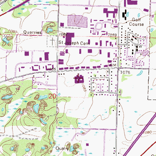 Topographic Map of Discovery Elementary School, MN