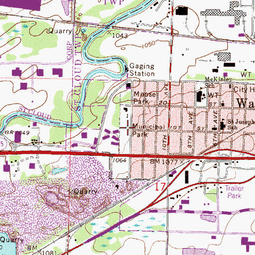 Topographic Map of Community Park, MN