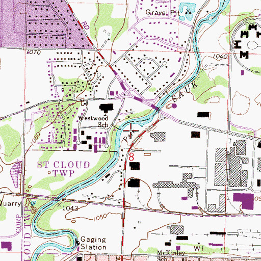 Topographic Map of River Park, MN