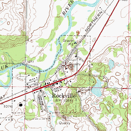 Topographic Map of Rockville, MN