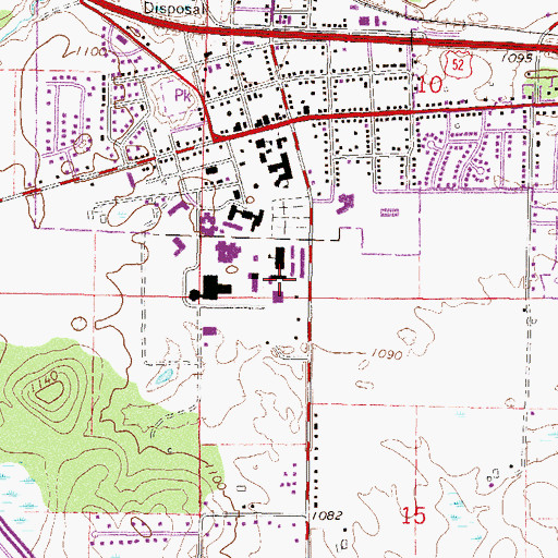 Topographic Map of Richarda Hall, MN