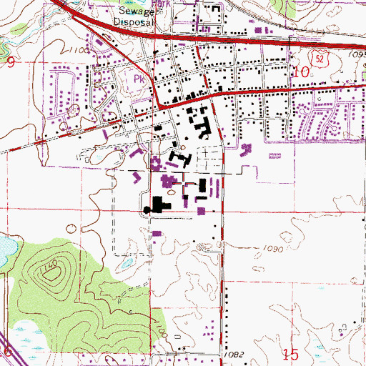 Topographic Map of Academic Services Building, MN