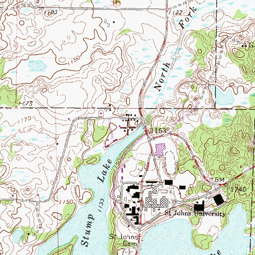 Topographic Map of Seton Apartments, MN