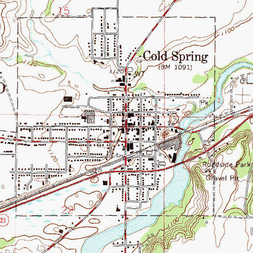 Topographic Map of Peace Lutheran Church, MN