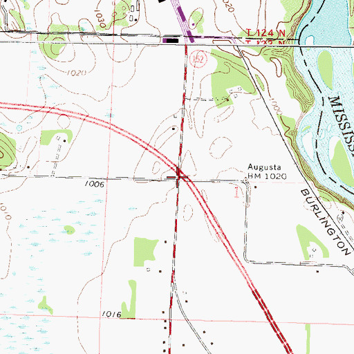 Topographic Map of Interchange 171, MN