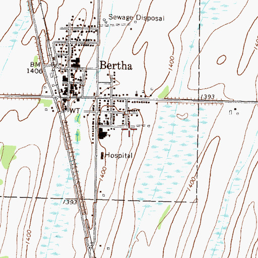 Topographic Map of Saint Paul's Lutheran Church, MN