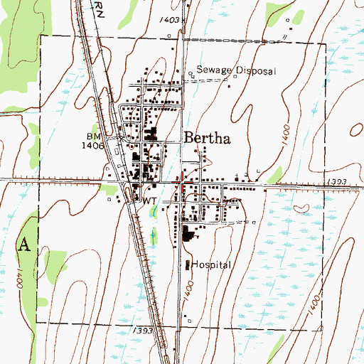 Topographic Map of Saint Joseph's Church, MN