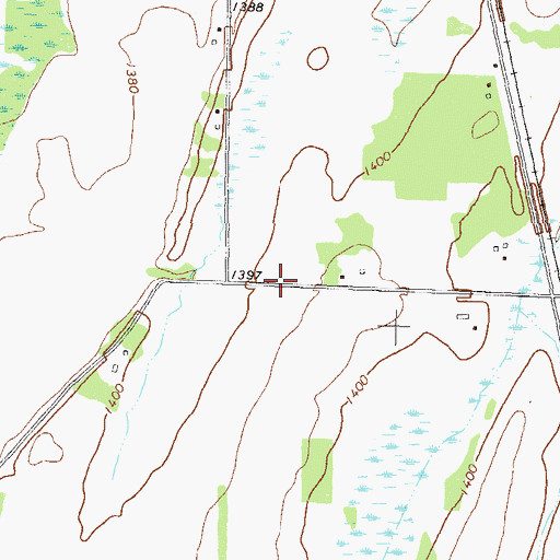 Topographic Map of Hewitt (historical), MN