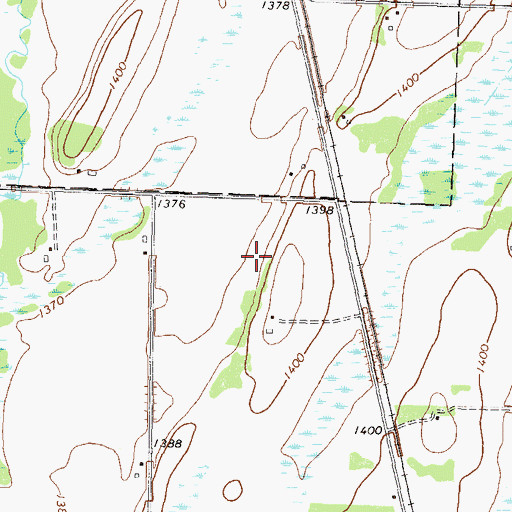 Topographic Map of Hewitt Post Office, MN