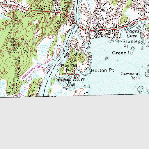 Topographic Map of Farm River Gut, CT