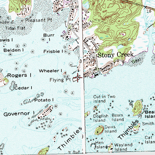 Topographic Map of Flying Point, CT