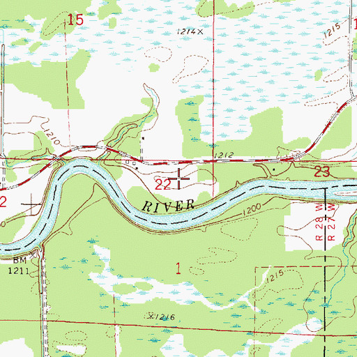 Topographic Map of Carrol Cemetery, MN