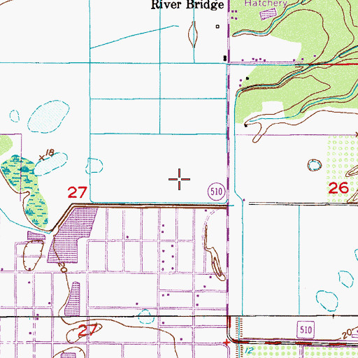 Topographic Map of Sebastian River High School, FL