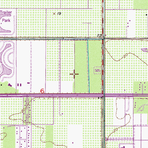 Topographic Map of Vista Plantation Golf Course, FL