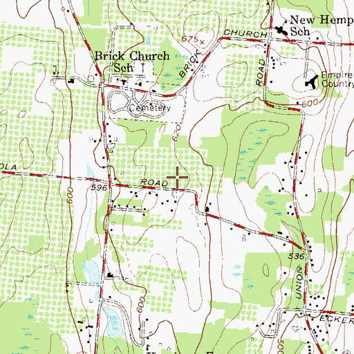 Topographic Map of Ramapo High School, NY