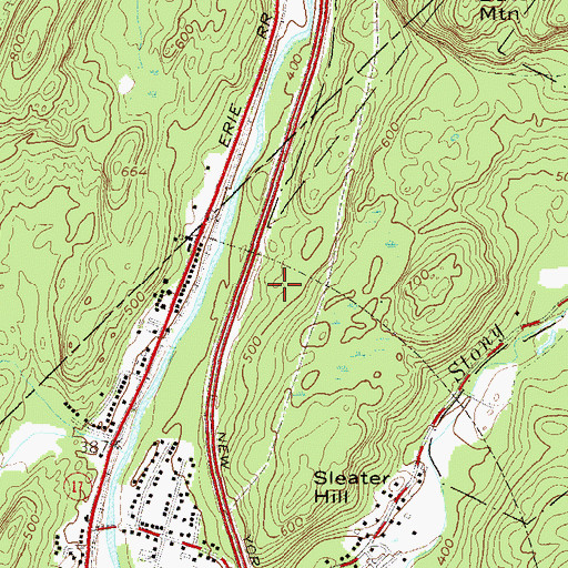 Topographic Map of Dater Mountain County Park, NY