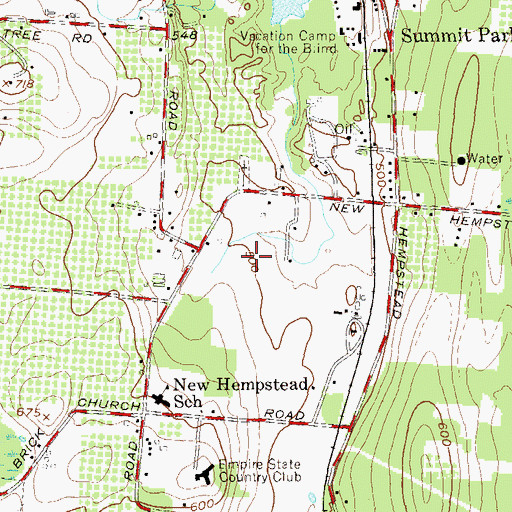 Topographic Map of Fairway Park, NY