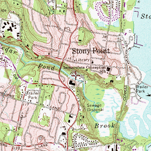 Topographic Map of Lowland Town Park, NY