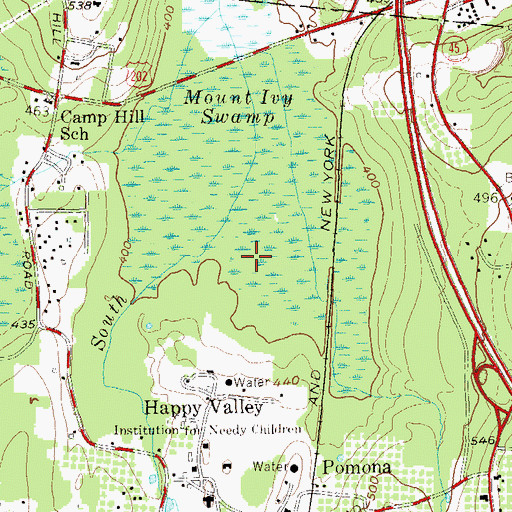 Topographic Map of Mount Ivy County Park, NY