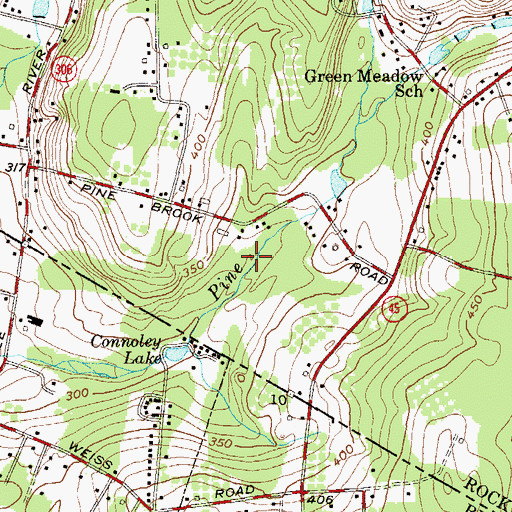 Topographic Map of Pine Brook Farms Park, NY