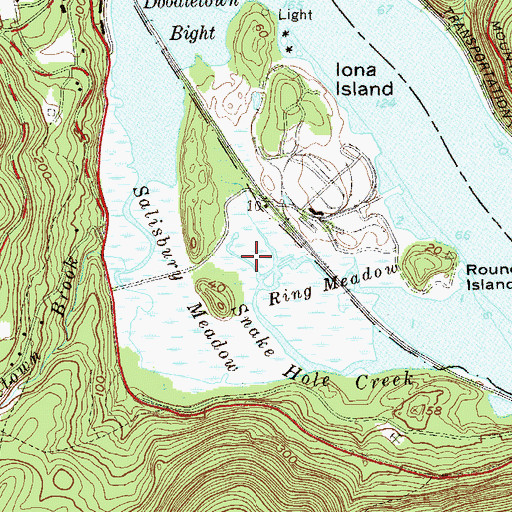 Topographic Map of Iona Island Component Hudson River National Estuarine Research Reserve, NY
