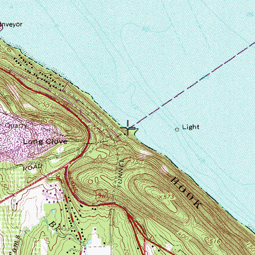 Topographic Map of Snedeker Landing, NY