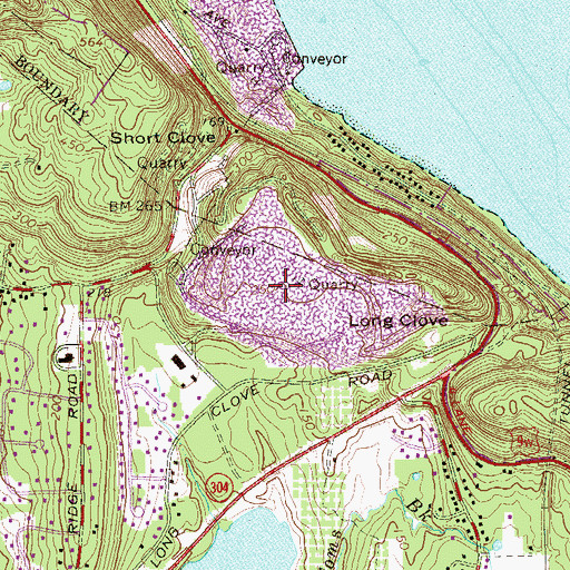 Topographic Map of Haverstraw Quarry, NY