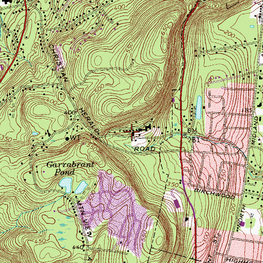 Topographic Map of The Childrens Temple, NY