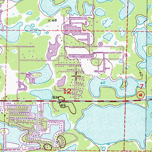 Topographic Map of Seventh-Day Adventist Church of Inverness, FL