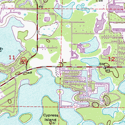 Topographic Map of East Citrus Community Center, FL