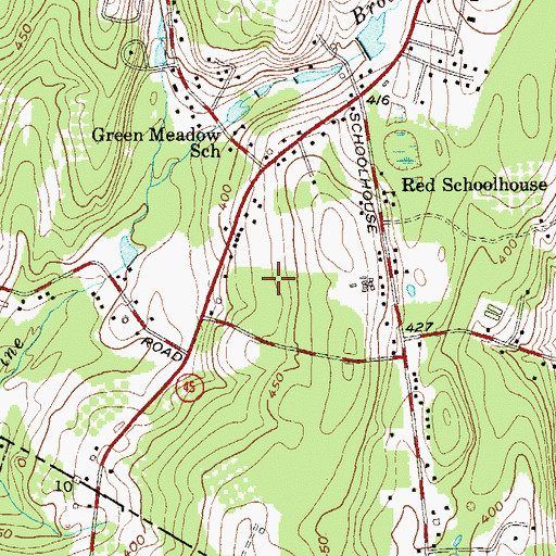 Topographic Map of Chestnut Ridge Middle School, NY
