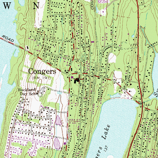 Topographic Map of Congers Elementary School, NY