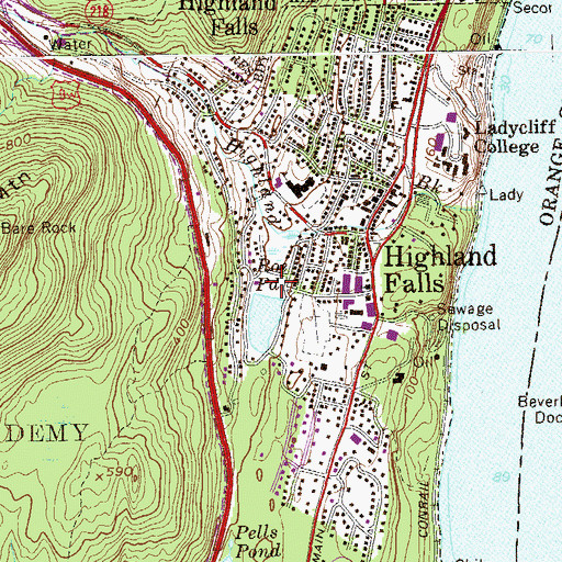 Topographic Map of Roe Park, NY