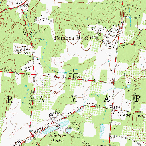 Topographic Map of Lime Kiln Elementary School, NY
