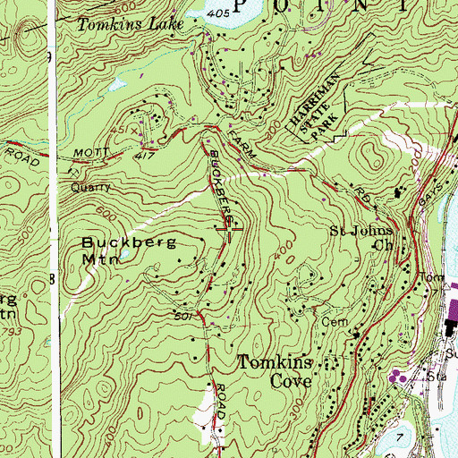 Topographic Map of Buckberg, NY