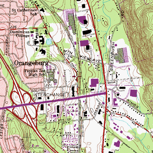 Topographic Map of Cooke Hall, NY