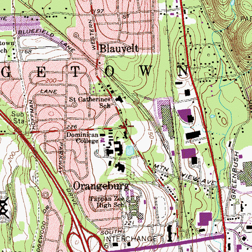 Topographic Map of Doyle Hall, NY