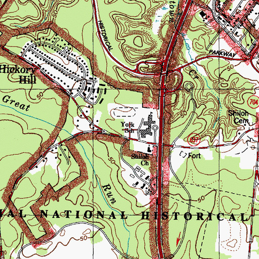Topographic Map of York County Department of Fire and Life Safety Station 4 Yorktown, VA