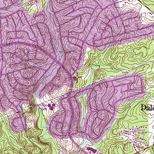 Topographic Map of Dale City Volunteer Fire Department Station 13, VA