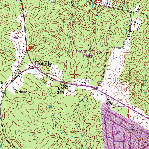 Topographic Map of Prince William County Volunteer Fire and Rescue, VA