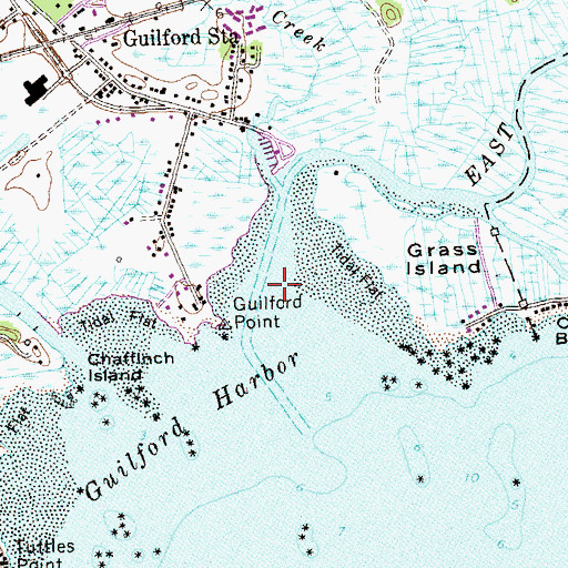 Topographic Map of Guilford Point, CT